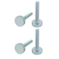 thumbnail image 1 of Unique Bargains M8x50mm Thread Zinc Plated Knurled Round Head Thumb Screws Silver Blue 4pcs, 1 of 3