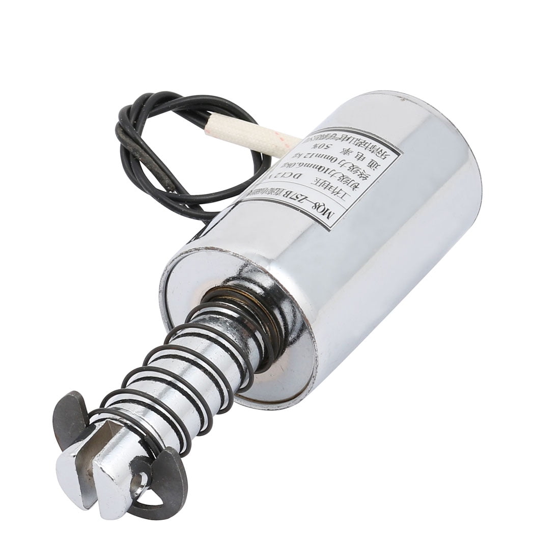 Unique Bargains MQ8-Z57 DC 12V 10mm/120N Round Shape Pull Type Electromagnet Solenoid