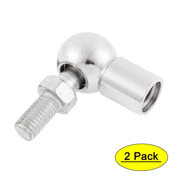 Unique Bargains Machine 8mm Male 10mm Female Thread L Shaped Ball Joint Rod End Bearings 2pcs