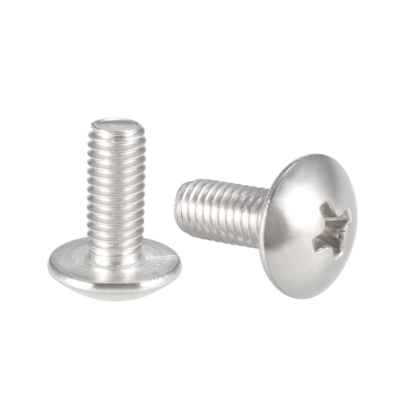 Unique Bargains Machine Screws, M5x12mm Phillips Screw, 304 Stainless Steel, Fasteners Bolts 50Pcs
