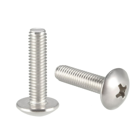 Unique Bargains Machine Screws, M5x20mm Phillips Screw, 304 Stainless Steel, Fasteners Bolts 20Pcs