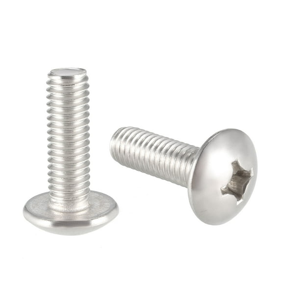 Unique Bargains Machine Screws, M6x20mm Phillips Screw, 304 Stainless Steel, Fasteners Bolts 20Pcs