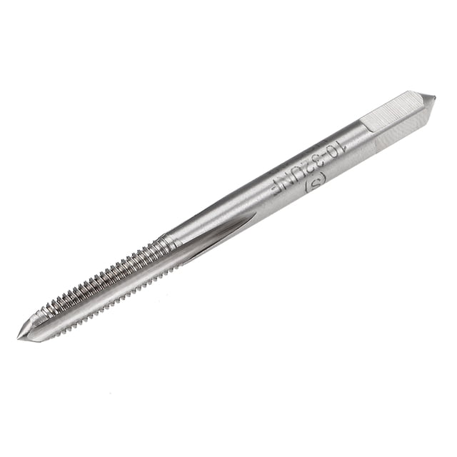 Uxcell 5-Pack 10-32 UNF HSS Machine Tap – H2 Class, 3-Flute Straight Design For Threading Steel, Aluminum, Iron & Hard Plastics