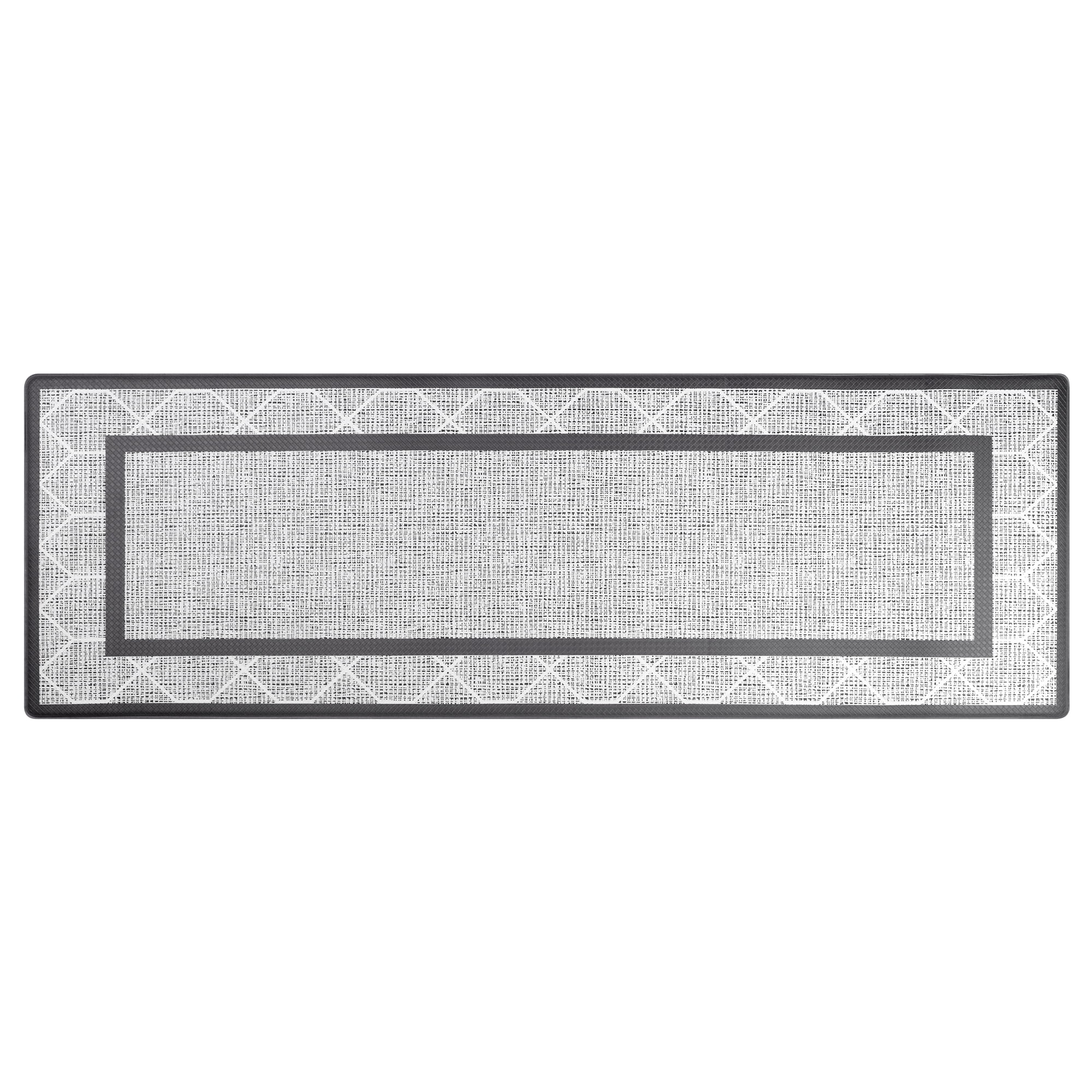 Unique Bargains Machine Washable Kitchen Rug Non-Slip Kitchen Runner Rugs Floor Mats Grey 18" x 48"