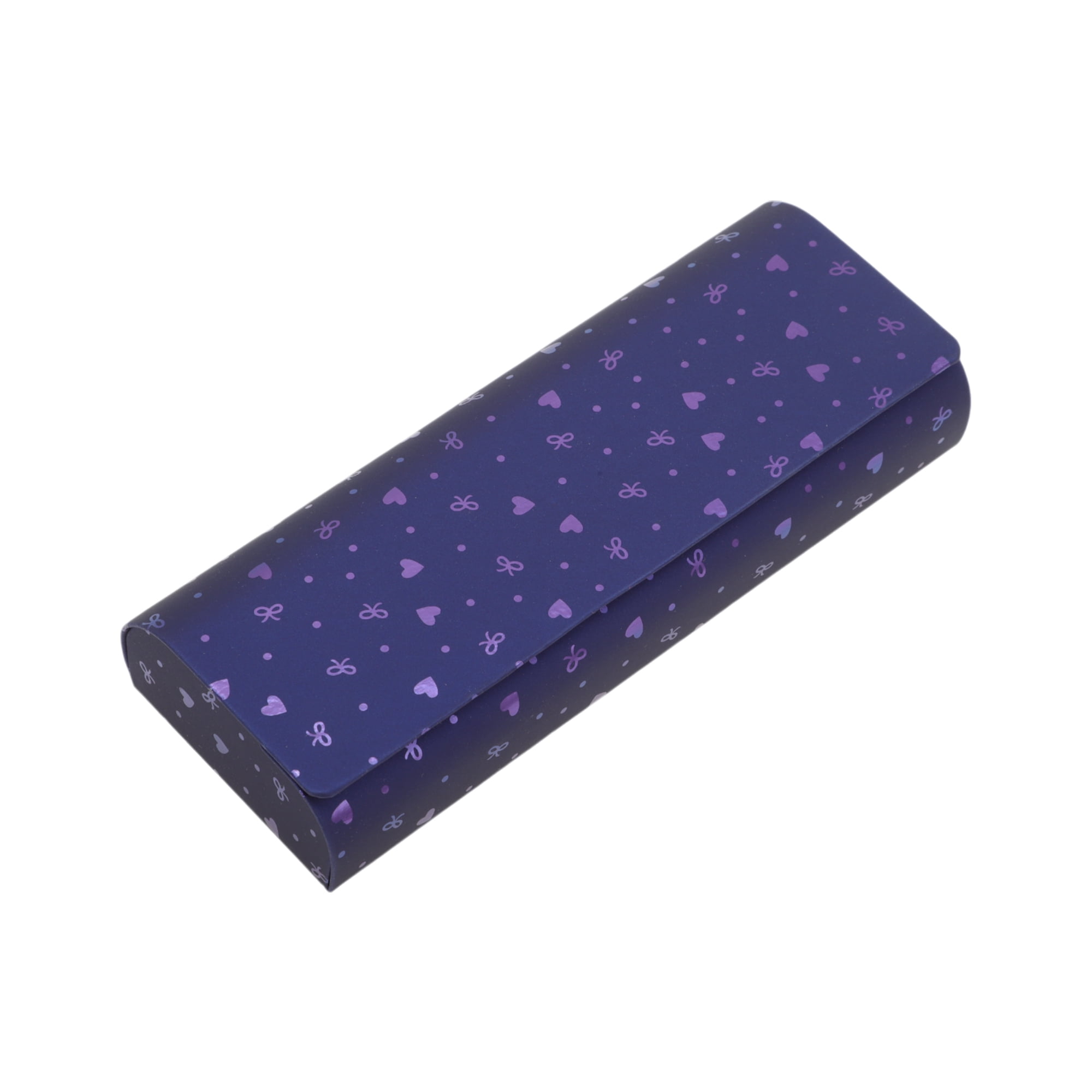 Unique Bargains Magnetic Durable Cartoon Cute Eyeglasses Case for Storage Purple