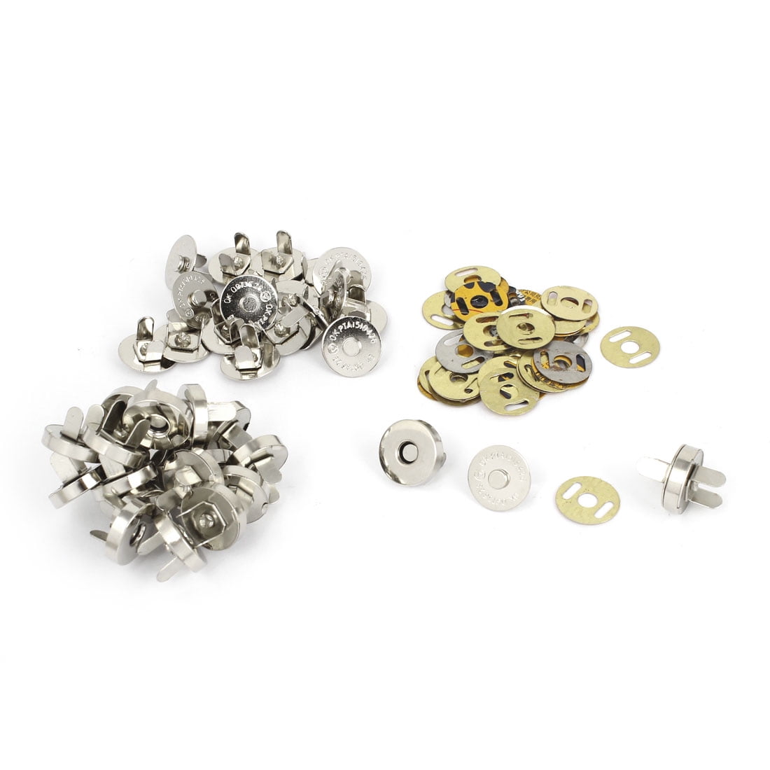 Unique Bargains Magnetic Fasteners Handbag Purse Buttons Snaps 14mm Dia 20 Sets