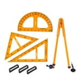 thumbnail image 1 of Unique Bargains Magnetic Geometry 4 Pieces Set Includes Compass 2 Triangles and Protractor, 1 of 5