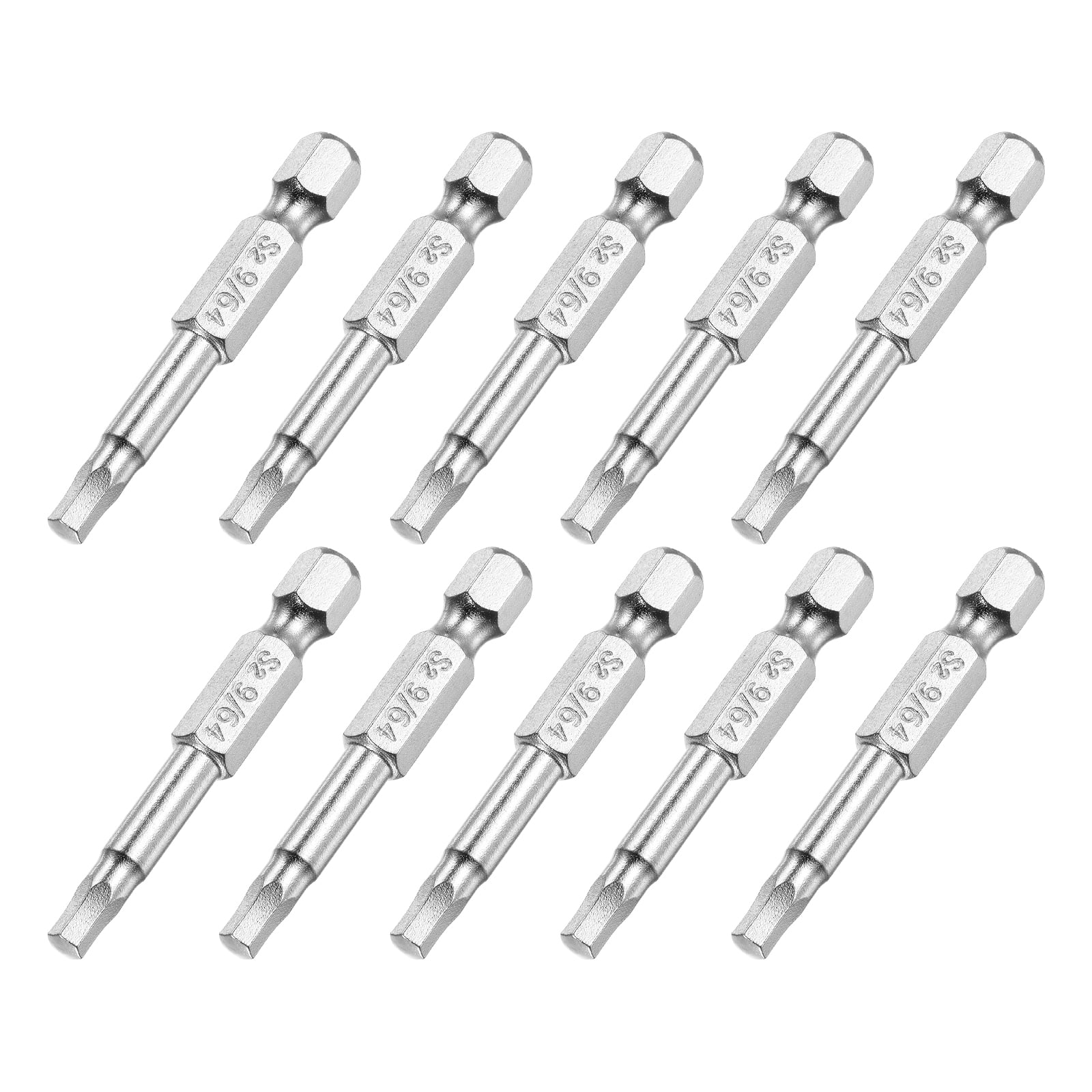Unique Bargains Magnetic Hex Head Screwdriver Bit Shank S2 Steel Power Tool 9/64" 10 Pcs