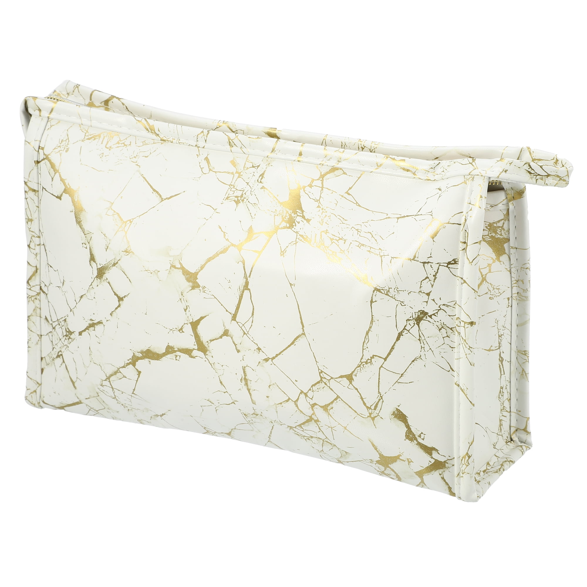 White and gold makeup bag discount