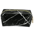 thumbnail image 1 of Unique Bargains Makeup Bag Marble Cosmetic Travel Bag Make Up Brush Organizer Bag Storage for Women Black 7"x3"x4", 1 of 6