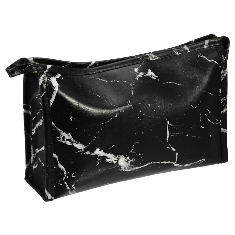 Unique Bargains Makeup Bag Marble Cosmetic Travel Bag Make Up