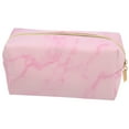 thumbnail image 1 of Unique Bargains Makeup Bag Marble Cosmetic Travel Bag Make Up Brush Organizer Bag Storage for Women Pink 7"x3"x4", 1 of 6
