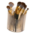 thumbnail image 1 of Unique Bargains Makeup Brush Cup 4 Slot Makeup Brush Holder for Vanity for Bathroom Countertops Brown, 1 of 7