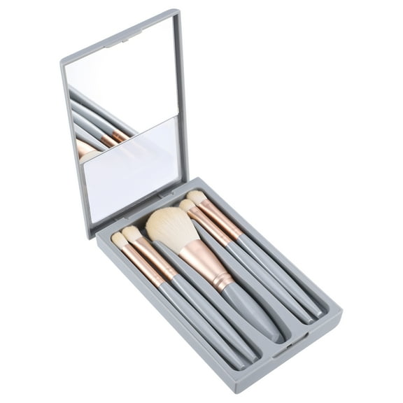 Unique Bargains Makeup Brush Kit Travel Retractable Angled Makeup Brush Eye Smudge Brush Highlight Brush Sky Blue 1 Set