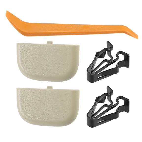 Unique Bargains Makeup Mirror Cover Sun Visor Cap Clip for Ford Edge No.DS7Z4273AA Beige 1 Set