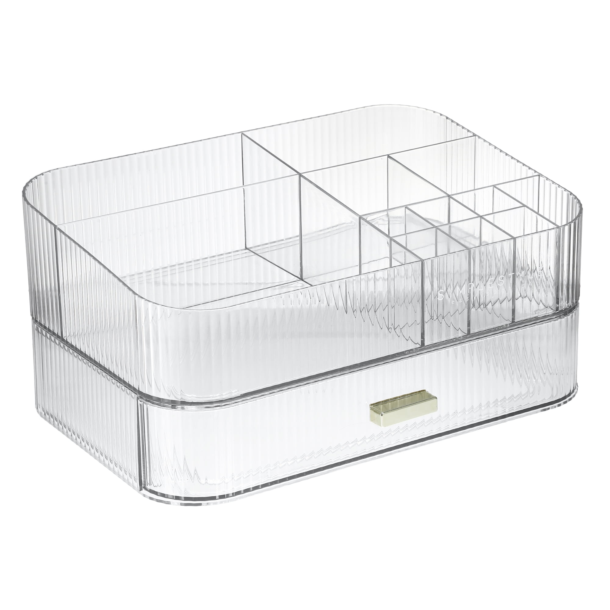Unique Bargains Makeup Organizer with Stackable Drawers Translucent