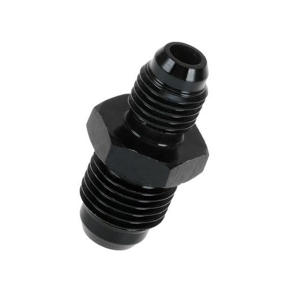 Unique Bargains Male Flare Reducer Hose Fitting Adapter AN4-AN6 Fuel Line Connector Aluminum Black