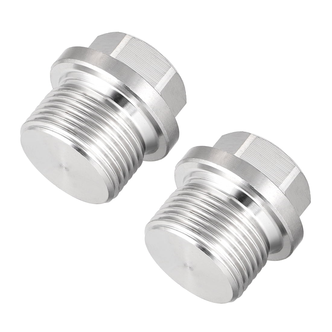 Unique Bargains Male Hex Head Plug 304 Stainless Thread Corrosion Resistant M22 x 1.5