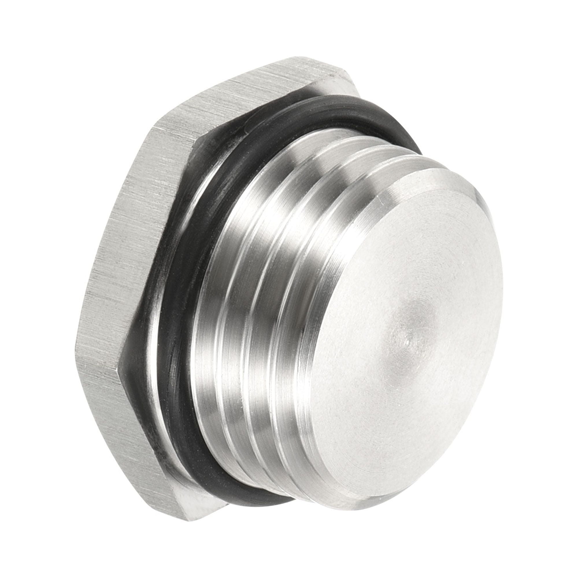 Unique Bargains Male Plug Stainless Steel Thread Hex Head Socket Pipe Fitting 1 24x14mm