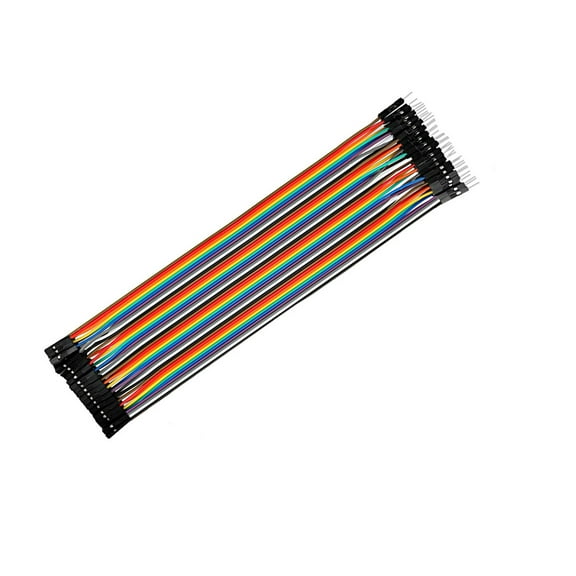 Unique Bargains Male to Female 40P Jumper Wire 2.54mm Pitch Ribbon Cable 22.5cm Long