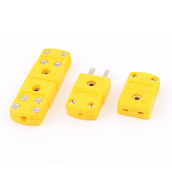 Unique Bargains Male to Female K Thermocouple Wire Temperature Probe Connector 2 Pairs