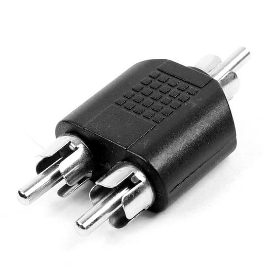 Unique Bargains Male to Male RCA 2 to 1 Phono Audio Video Y Splitter Adapter Converter