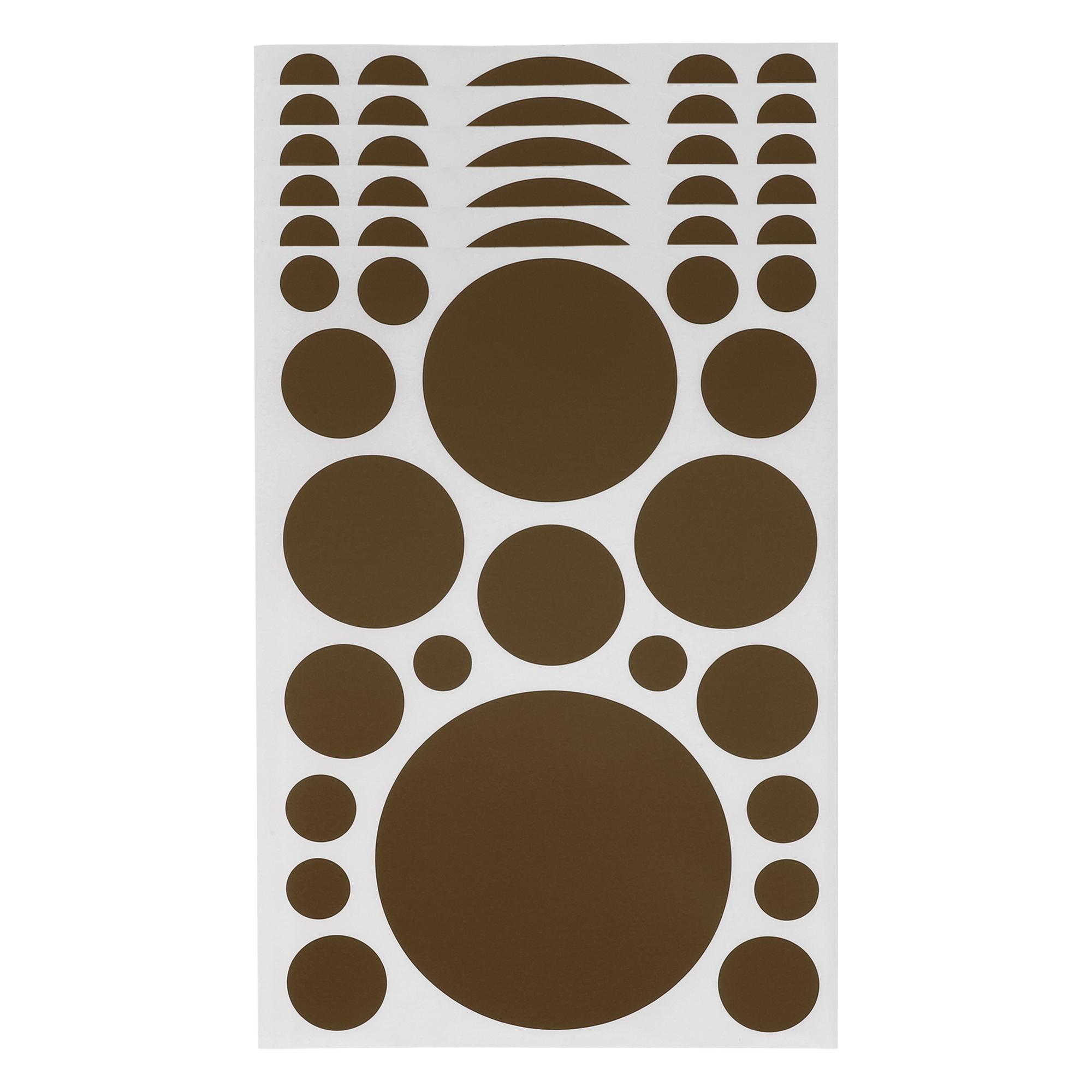 Unique Bargains Mall Large Round Dots Gift Stickers 6PCS Brown