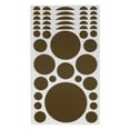 Unique Bargains Mall Large Round Dots Gift Stickers 6PCS Brown ...