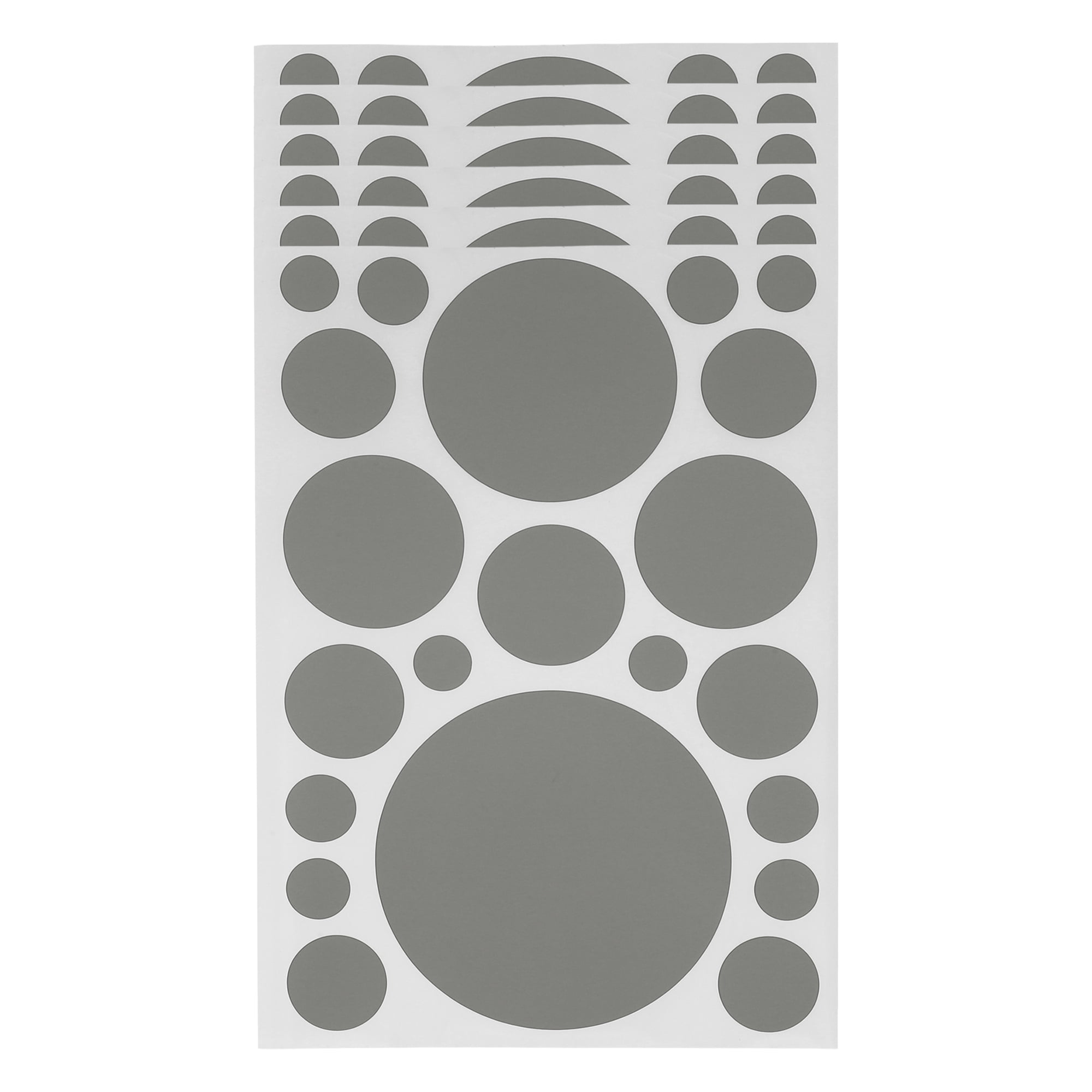 Unique Bargains Mall Large Round Dots Gift Stickers 6PCS Gray