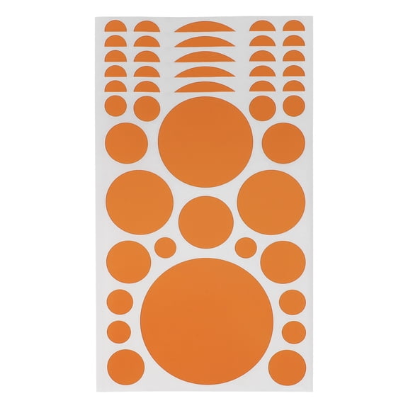 Unique Bargains Mall Large Round Dots Gift Stickers 6PCS Orange