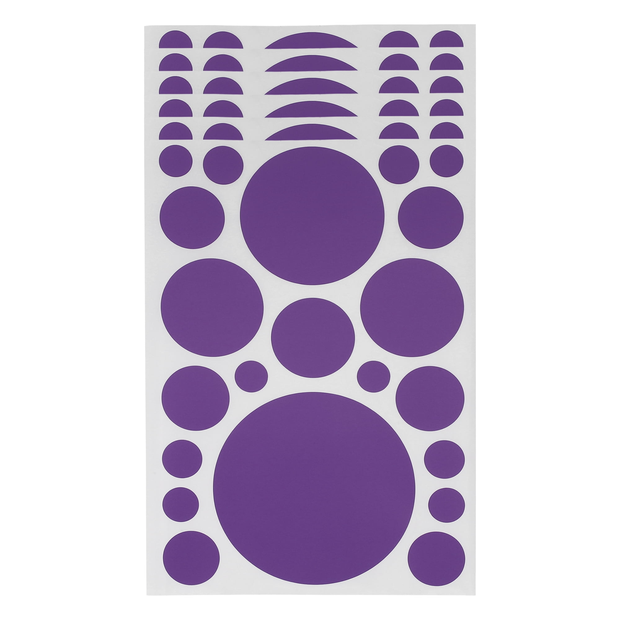 Unique Bargains Mall Large Round Dots Gift Stickers 6PCS Purple