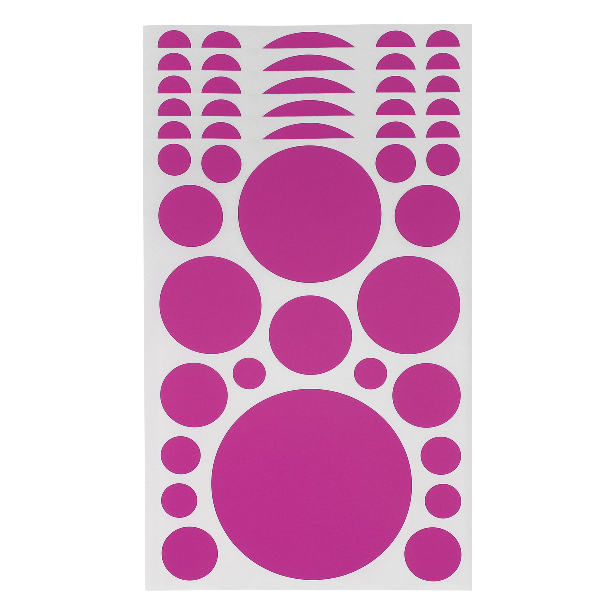Unique Bargains Mall Large Round Dots Gift Stickers 6PCS Rose Red