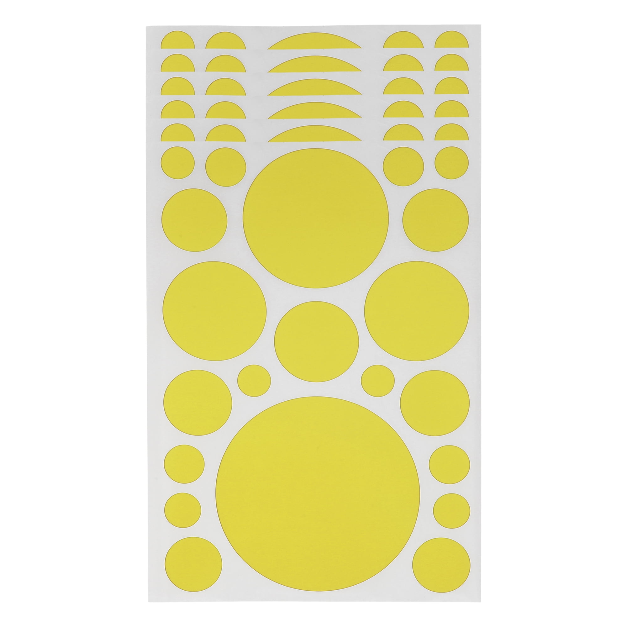 Unique Bargains Mall Large Round Dots Gift Stickers 6PCS Yellow