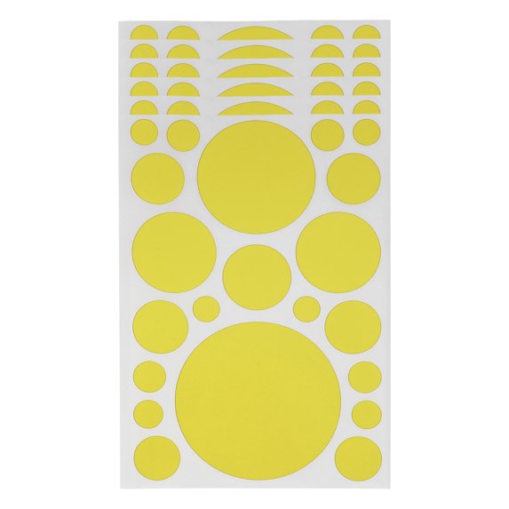 Unique Bargains Mall Large Round Dots Gift Stickers 6PCS Yellow