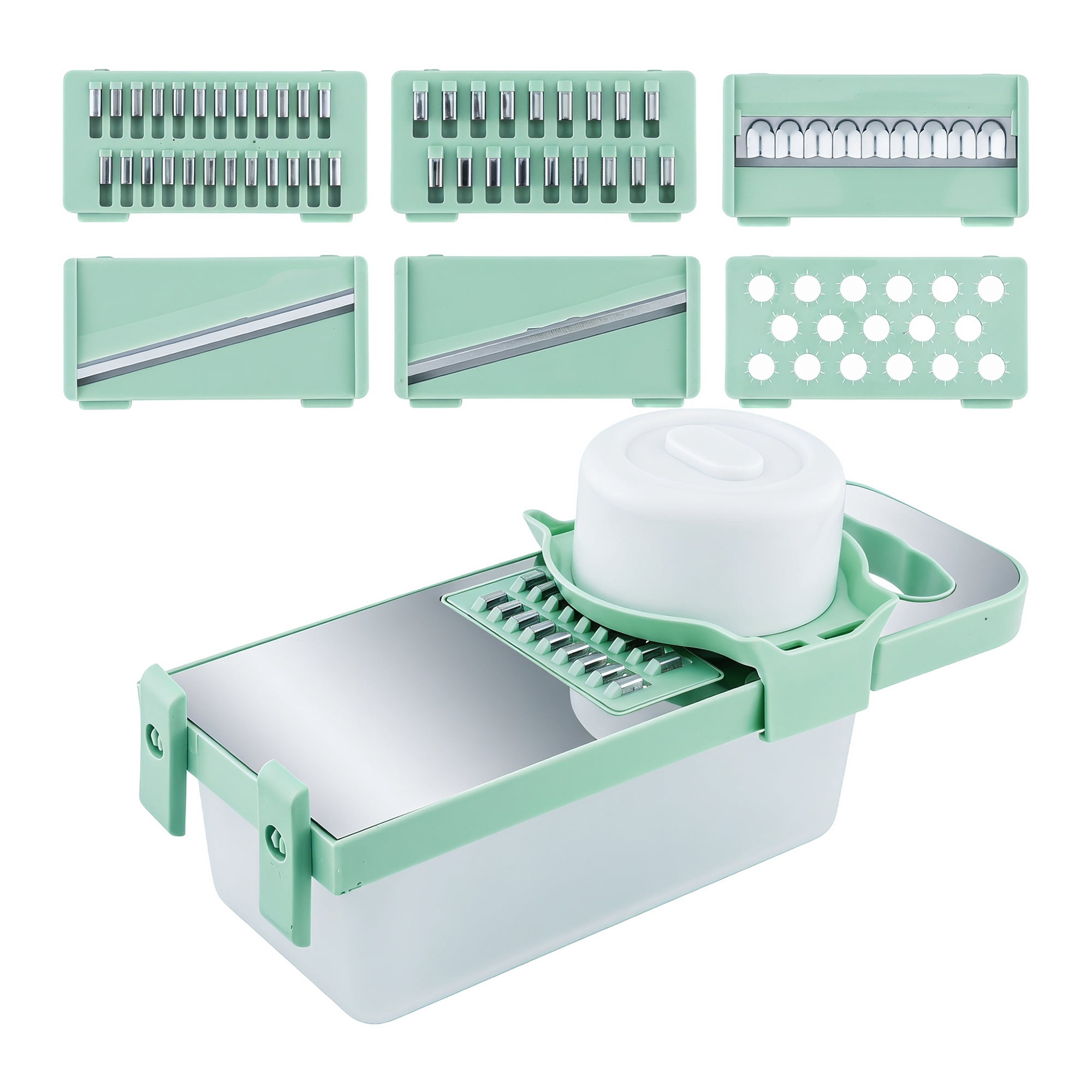 Unique Bargains Mandoline Slicer with Chopping Function for Cooking 6 in 1(D) 11"x4.3"