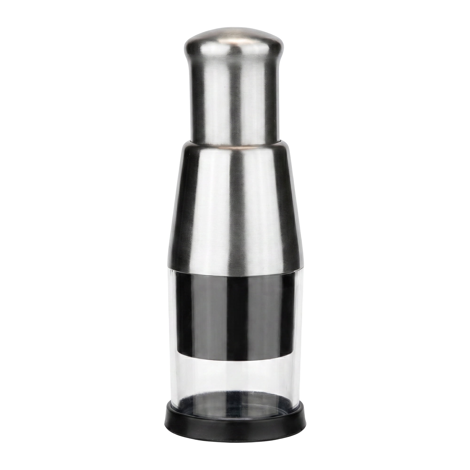 Unique Bargains Manual Food Processor Plated Press Garlic Mincer Onion Cutter Silver/Black