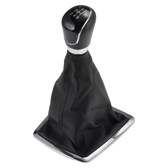 Unique Bargains Manual Gear Shift Knob Handle for Ford Focus 2 MK2 FL C-MAX 2006-2011 Shift Gear Lever Knob Gearstick Gaiter Boot Cover Plastic Leather