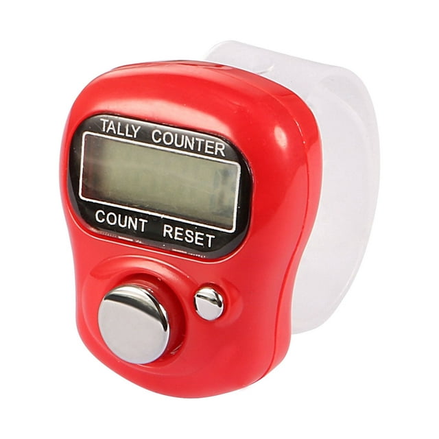 Unique Bargains Manual Red Electronic Hand Finger Tally Counter 0-99999