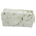 thumbnail image 1 of Unique Bargains Marble Cosmetic Travel Bag Make Up Brush Organizer Bag Storage for Women White Gold Tone 7"x3"x4", 1 of 6