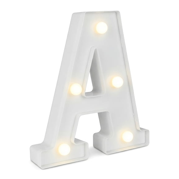 Unique Bargains Marquee Letters With LED Light Up Signs Letter A 5"L x 1.1"W x 6.1"H