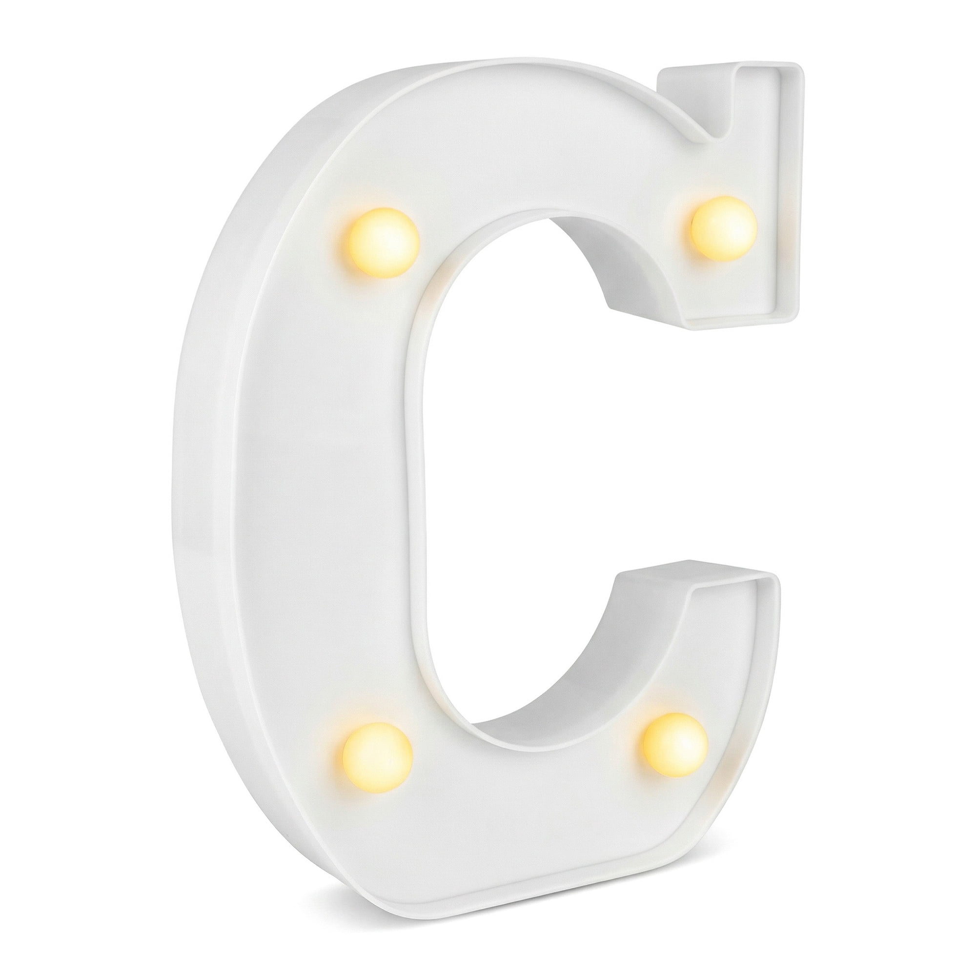Unique Bargains Marquee Letters With Lights LED Light Up Signs Letter C 5"L x 1.1"W x 6.1"H