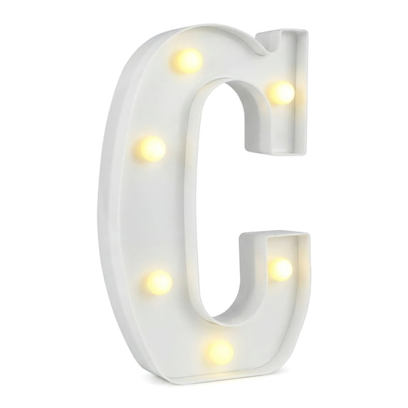 Unique Bargains Marquee Letters With Lights LED Light Up Signs Letter C 6.5"L x 1.5"W x 8.5"H