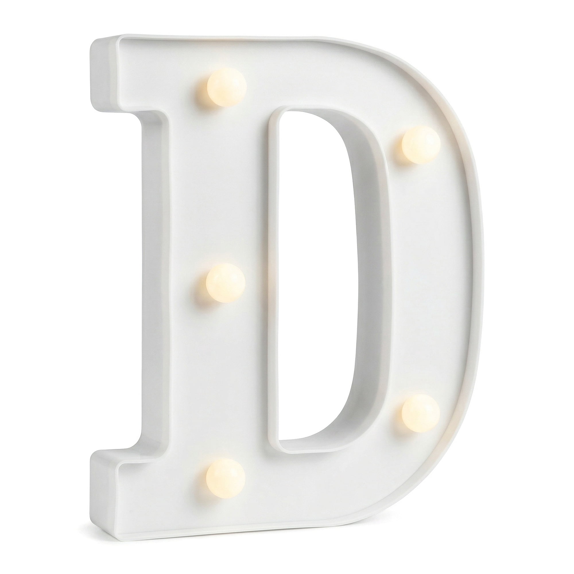 Unique Bargains Marquee Letters With Lights LED Light Up Signs Letter D 5"L x 1.1"W x 6.1"H