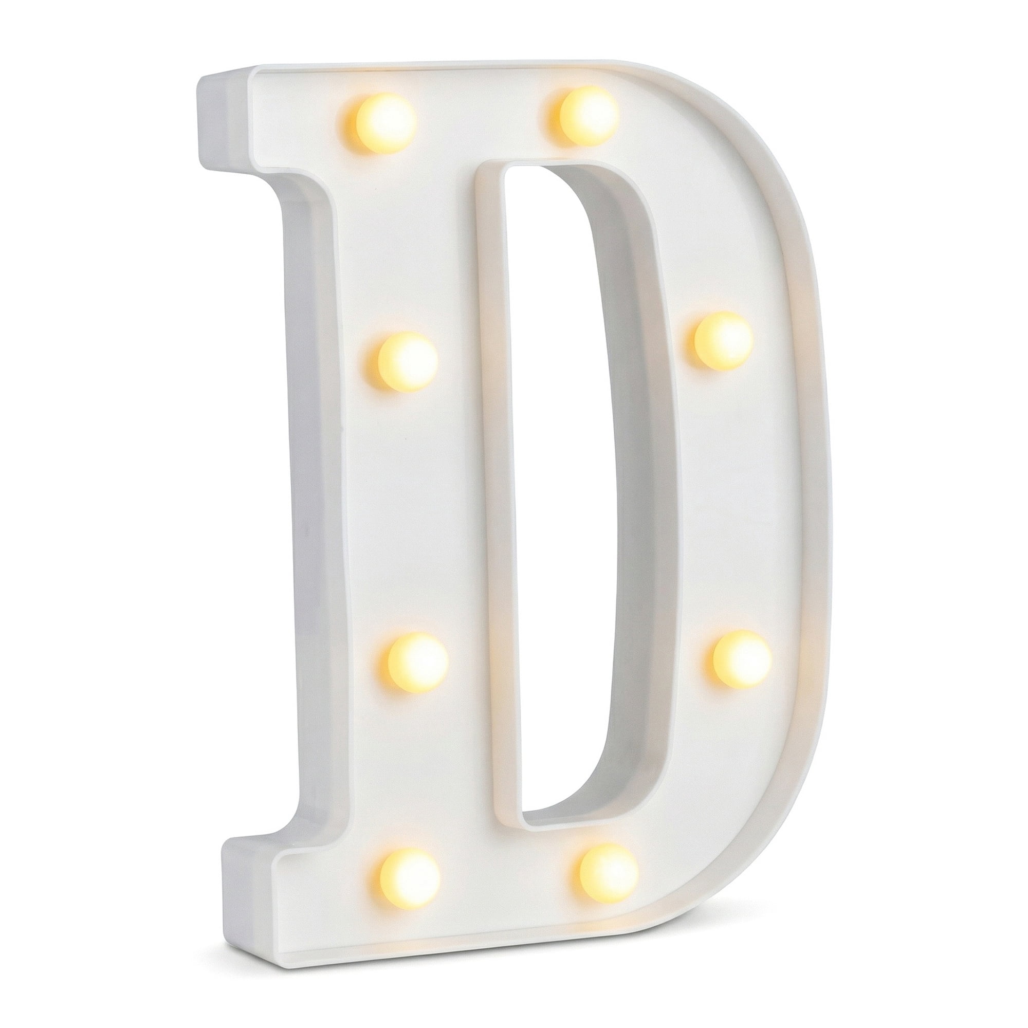 Unique Bargains Marquee Letters With Lights LED Light Up Signs Letter D 6.5"L x 1.5"W x 8.5"H
