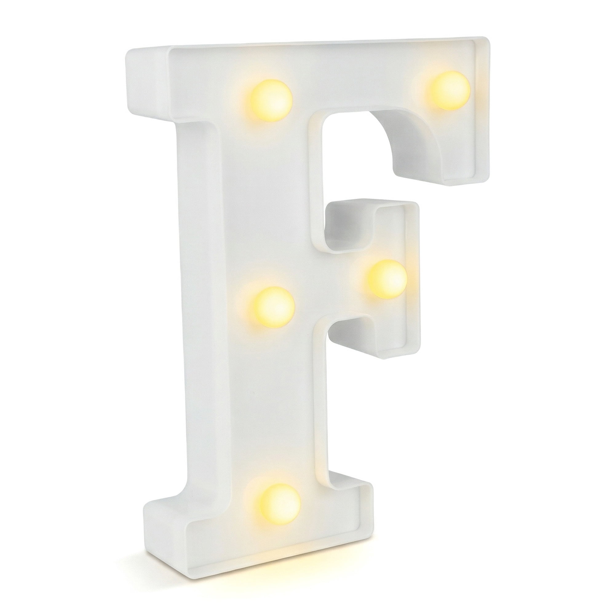 Unique Bargains Marquee Letters With Lights LED Light Up Signs Letter F 5"L x 1.1"W x 6.1"H