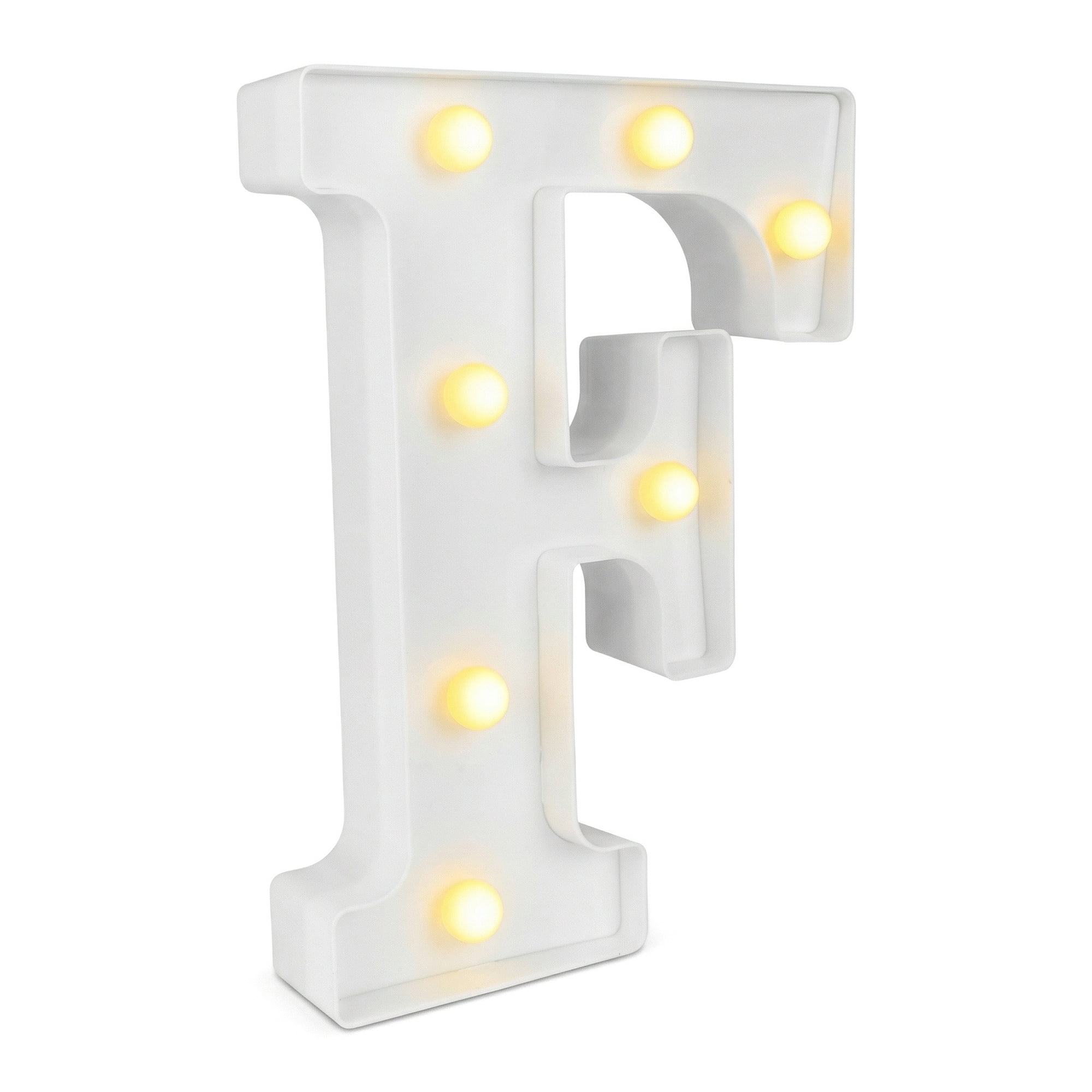 Unique Bargains Marquee Letters With Lights LED Light Up Signs Letter F 6.5"L x 1.5"W x 8.5"H