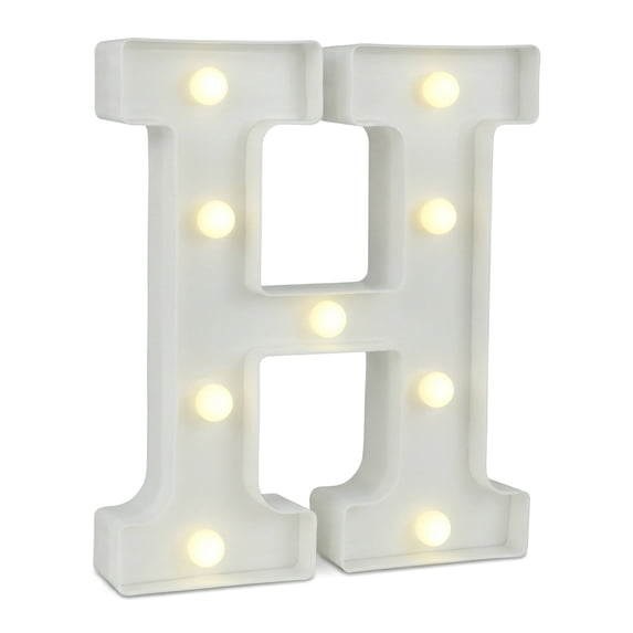 Unique Bargains Marquee Letters With Lights LED Light Up Signs Letter H 6.5"L x 1.5"W x 8.5"H