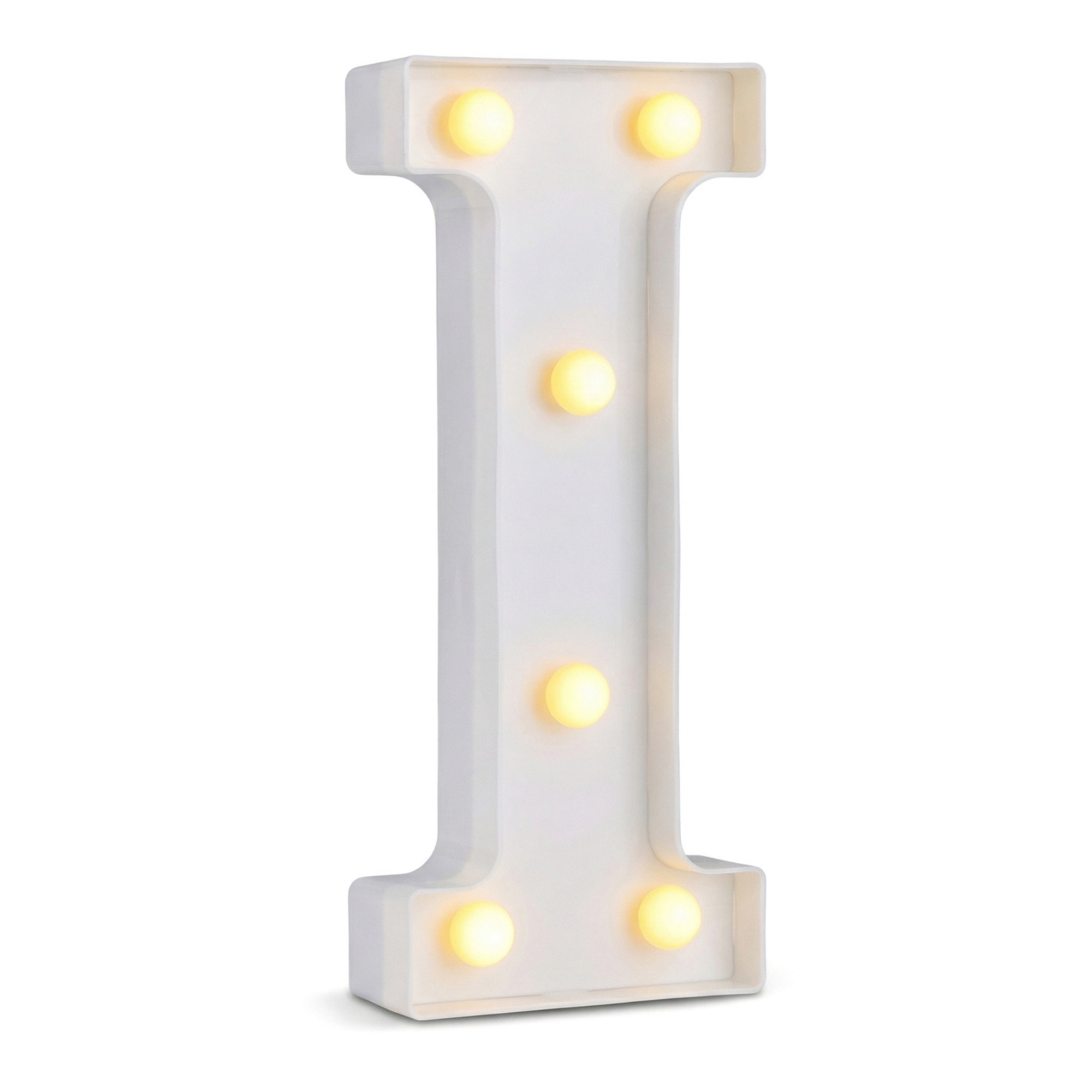 Unique Bargains Marquee Letters With Lights LED Light Up Signs Letter I 6.5"L x 1.5"W x 8.5"H