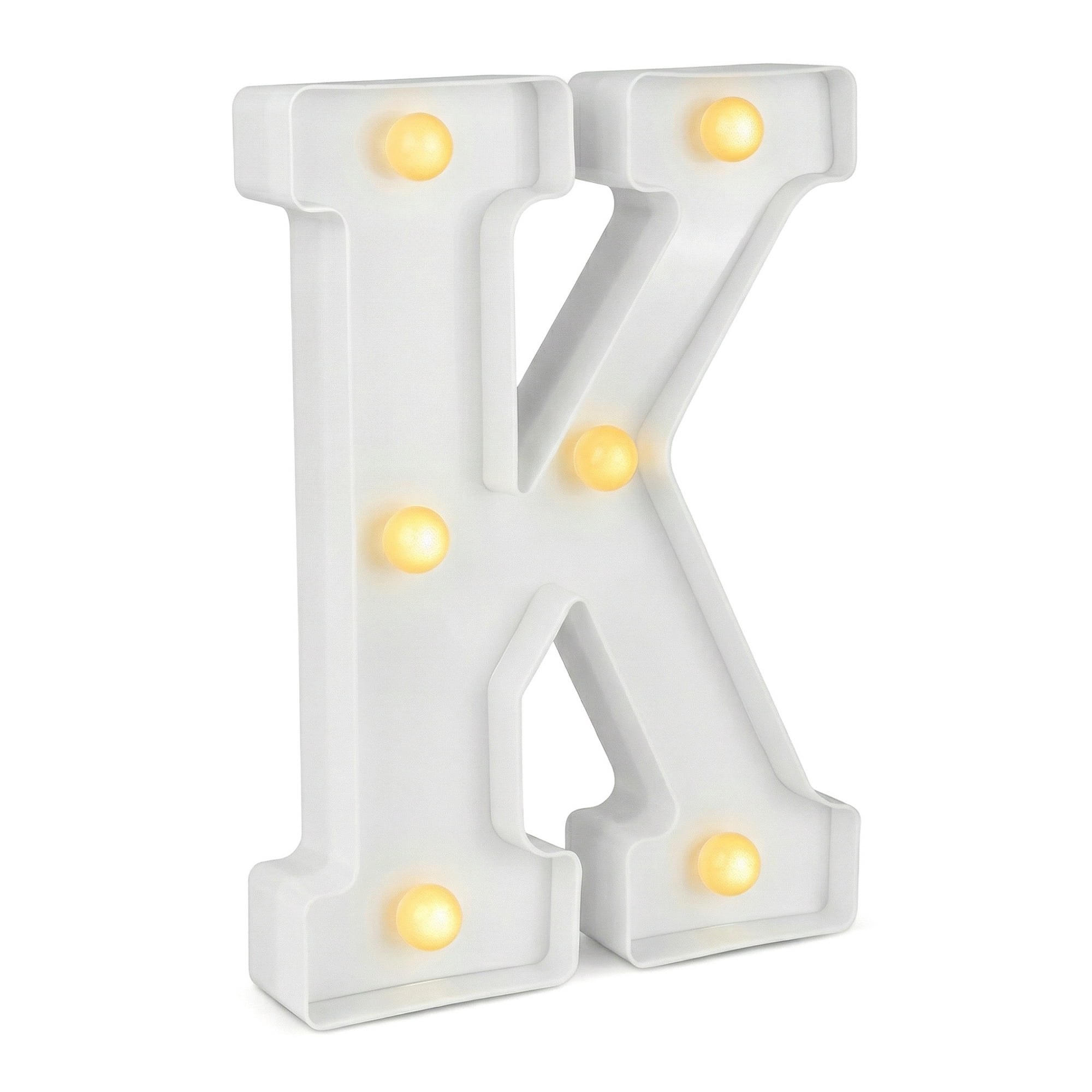 Unique Bargains Marquee Letters With Lights LED Light Up Signs Letter K 5.5"L x 1.3"W x 8.1"H