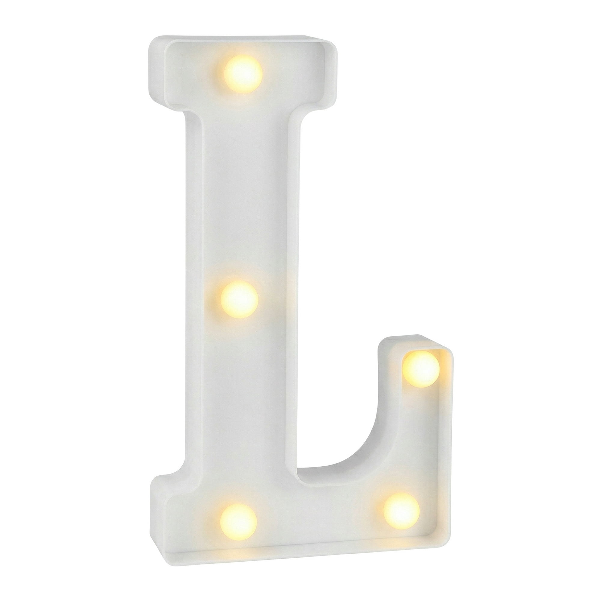 Unique Bargains Marquee Letters With Lights LED Light Up Signs Letter L 5.5"L x 1.3"W x 8.1"H